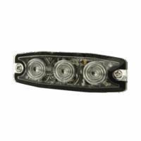 Luz Auxiliar de 3 LED, ámbar, SAE Clase I, Lente transparente