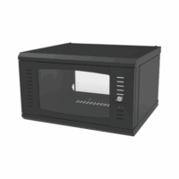 SR1906GFP-p.png Gabinete para Montaje en Pared, con Puerta de Cristal Templado, Cuerpo Fijo, con 6 Unidades de Rack, de 19in, Fabricado en Acero