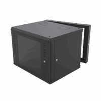 SR1909GAPV4-p.png Gabinete Abatible de Pared (Con Marco Trasero) con Rack 19" de 9 Unidades. Ventana de Cristal Templado.