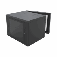 SR1912GAPV4-p.png Gabinete Abatible de Pared (Con Marco Trasero) con Rack 19" de 12 Unidades. Ventana de Cristal Templado.