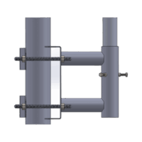 Adaptador para Colocar Mástil (tubo) a Poste recto.