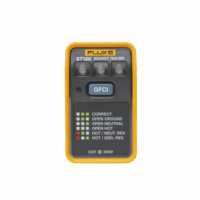 ST120-p.png Probador de Tomacorriente Eléctrico Estándar o GFCI, Con LEDs de Alto Brillo y Gráfico Incluido Para Verificar Rápida y Fácilmente el Cableado