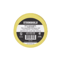 ST1707566YL-p.png Cinta Eléctrica STRONGHOLD para Aislar, de PVC, Uso General Reparación y Mantenimiento, Grosor de 0.18mm (7 mil), Ancho de 19mm, y 20.12m de Largo, Color Amarillo