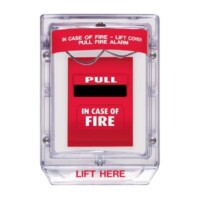 STI1200.jpg Cubierta Protectora Serie Stopper II® De Policarbonato Super Resistente, Montaje Empotrado, Texto En Inglés, Sin Bocina