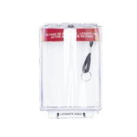 STI13020FRES-p.png Cubierta Universal Transparente con Sirena, Texto de Incendio en Español