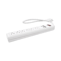 SYS136204-p.png Multicontacto con 6 contactos aterrizados y 2 puertos usb.