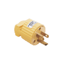 Clavija con Abrazadera Plástica Aterrizada  / 127 V CA 15 A Max.  / Fabricada en Plastico ABS.