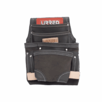 Estuche porta herramienta de piel aceitada con cinturón, con 10 bolsillos, medidas 24.1 x 31.8 cm.