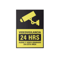 SYSCALVID10-p.png Etiqueta de Videovigilancia en Vinil Adhesivo Mate / Paquete con 10