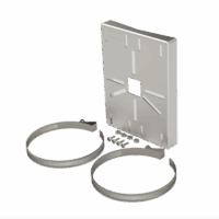 SYSPM01V3-p.png Montaje universal galvanizado para instalación de cámaras en poste 2" a 5" color gris galvanizado