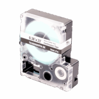 T038X000VPMBK-p.png Casete de Etiquetas de Vinilo de Cinta Continua, Color Negro Sobre Blanco, Uso Interior/Exterior, 9 mm de Ancho x 7.6 Metros de Largo