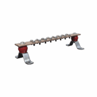 Barra de Unión de Cobre de 16 Contactos 2" x 15-1/4" x 1/4" (50.8 x 387.35 x 6.35 mm)