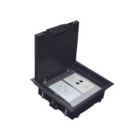 THCP2M-p.png Caja de piso para dos módulos universales (Socket M2), para alimentación eléctrica y redes de datos (11000-33401) No incluye faceplates