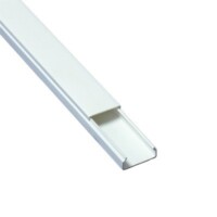 TMK1020SD.jpg Canaleta blanca de PVC auto extinguible, sin división, 20 x 10 mm, tramo de 2.5 m (5101-01260)