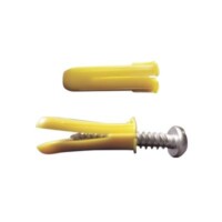 TP1XKIT.jpg Paquete de 20 taquetes amarillo 1" y 20 tornillos 8mm x 1"