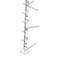 Escalera de 3 m Tipo Perno con Sección Soldada para Torres SUPER TITAN Secciones 13 a 21.