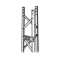 Guía Simple para Guiado de Cableado de Comunicación. Compatible con línea TITAN. Incluye Tornillo, Tuerca y Arandela.