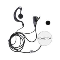 Micrófono - audífono de solapa ajustable al oído para ICOM IC-F11/ 14/3021/ 3013/ 3103/ 3003/ 1100D/2100D TXEHI TXEHI