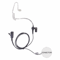 Micrófono - audífono de solapa con tubo acústico transparente para KENWOOD PKT23K con tubo acústico de PU (grado médico) TXEHK04AV2 TXEHK04AV2