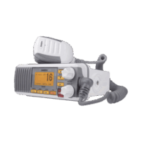 Radio Móvil Marino VHF, color blanco, Tx: 156.025 - 157.425 MHz, Rx: 156.050 - 163.275 MHz, 25W de potencia, sumergible IPX4 incluye micrófono y cable de alimentación