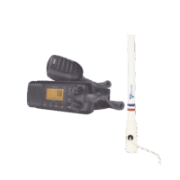 Kit de radio UM385BK | mas antena marina de fibra de vidrio TX-5206-SYS y soporte para antena 4186