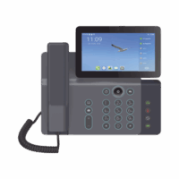 Videoteléfono IP inteligente Insignia, Android 9.0, 20 líneas SIP, pantalla a color 7" ajustable, Teclado de iluminación configurable, PoE, conferencia local de 10 vías.