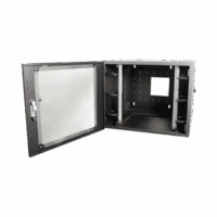 WC2P10112-p.png Gabinete de Pared Estándar de 19in, Abatible, de 12 UR, 610 mm de Profundidad, Color Negro