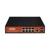 WIPMS310GFALIEN-p.png Switch Administrable de 8 puertos Gigabit Ethernet con PoE 802.3 af/at y 24V Pasivo + 2 SFP Gigabit, 150 W