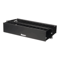 WMP1E-p.png Organizador de Cables Horizontal PatchLink, Doble (Frontal y Posterior), Para Rack de 19in, 2UR