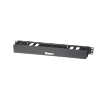 WMPFSE-p.png Organizador de Cables Horizontal PatchLink, Sencillo (Solo Frontal), Para Rack de 19in, 1UR
