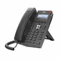 Teléfono IP empresarial para 2 lineas SIP con pantalla LCD,  Puertos Gigabit, Códec Opus, conferencia de 3 vías, PoE.