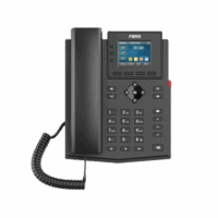 Teléfono IP empresarial para 4 líneas SIP con pantalla LCD de 2.4 pulgadas a color, Opus y conferencia de 3 vías, PoE.