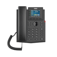 Teléfono IP Wi-Fi empresarial para 4 líneas SIP con pantalla LCD de 2.4 pulgadas a color, Opus y conferencia de 3 vías, PoE.