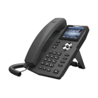 Teléfono IP empresarial para 2 lineas SIP con pantalla LCD de 2.8 pulgadas a color, puertos Gigabit y conferencia de 3 vías, PoE