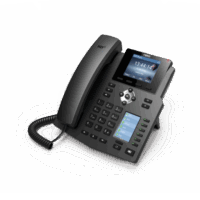 Teléfono IP empresarial para 4 Líneas SIP con 2 pantallas LCD, 6 teclas BLF/DSS, puertos Gigabit y conferencia de 3 vías, PoE