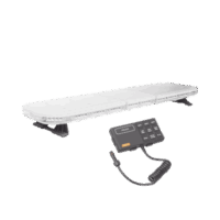 X67RBA-p.png Barra de luces de 47" rojo/azul, 88 LED, con control de tráfico en color ámbar, ideal para equipar unidades de seguridad publica