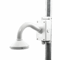 XGA160C-p.png Montaje Universal de Pared con Cuello de Ganso y Caja de Conexiones / Compatible con Cámaras Domo y Bala / Uso en Interior