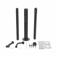 XGAPOLE3M-p.png Poste Seccionado de 3 Metros / Especializado para la Instalación de Videovigilancia / Incluye Base de Cimentación y Brazo para Cámara PTZ / Color Negro