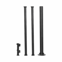 XGAPOLE6MS-p.png Poste Seccionado de 6 Metros / Tubos Mas Gruesos / Especializado para la Instalación de Videovigilancia / Incluye Base de Cimentación y Brazo para Cámara PTZ / Color Negro