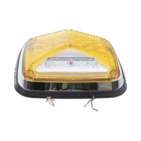 Luz de Advertencia de 8 X 6", Color Ámbar, Con Luz de Trabajo clara, Ideal para Ambulancias