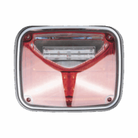 Luz de advertencia de 8 X 6", Color Rojo, Con Luz de Trabajo Clara, Ideal para Ambulancias