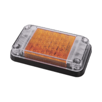 Luz de Advertencia de 7X4", Color Ámbar, Con Luces de Trabajo, Ideal para Ambulancias