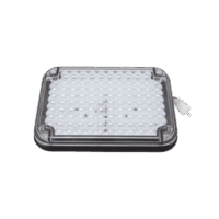 Luz de Advertencia de 9X7", Bicolor Rojo/Claro, Ideal para Ambulancias