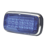 Luz de advertencia 8 X 4", Color Azul, IP67, SAE, Ideal para Ambulancias