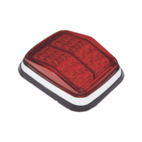 Luz de advertencia de 8 X 6", Color Rojo, SAE,  IP67, Ideal para Ambulancias