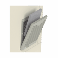 Rejilla para Respiración de Gabinete tipo LPFORTE con Filtro, para ventilador de 12 x 12 cm