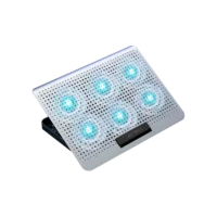 enfriador-acteck.webp BASE ENFRIADORA ACTECK FROOST MAX B480 / 2 PUERTOS USB / 16 PULGADAS / 7 NIVELES / 6 VENTILADORES 10 W RMS / ALUMINIO / ANTIDERRAPANTE / BLANCO / AC-936163