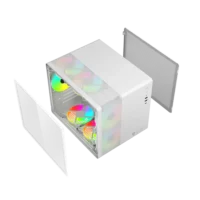 GABINETE GAMER BALAM RUSH TANK MINI GI930 / MINI ATX / MINI ATX - MINI ITX / PANEL CRISTAL TEMPLADO / BAHIA 3X SSD - 2X HDD / VENTILADOR RGB / MALLA METALICA / METAL / BLANCO / BR-936040