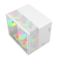 GABINETE GAMER BALAM RUSH TANK MINI GI930 / MINI ATX / MINI ATX - MINI ITX / PANEL CRISTAL TEMPLADO / BAHIA 3X SSD - 2X HDD / VENTILADOR RGB / MALLA METALICA / METAL / BLANCO / BR-936040