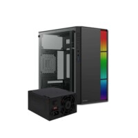 monitor-actek.jpg GABINETE ACTECK FUSION II GI440 / MICRO TORRE / MICRO ATX, MINI ITX / FUENTE 500W / ILUMINACION RGB / PANEL ACRILICO, METAL / NEGRO / AC-935753